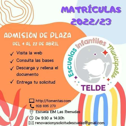 Cartel de la matrícula/TA.